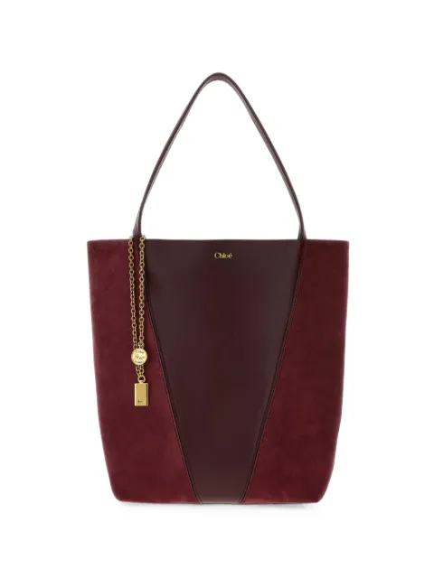 Chloé Spin leather suede tote bag