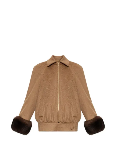 Valentino Garavani faux-fur camel-hair jacket