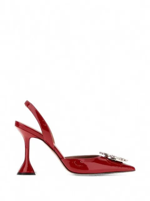 Amina Muaddi 95 Begum crystal-embellished slingback pumps