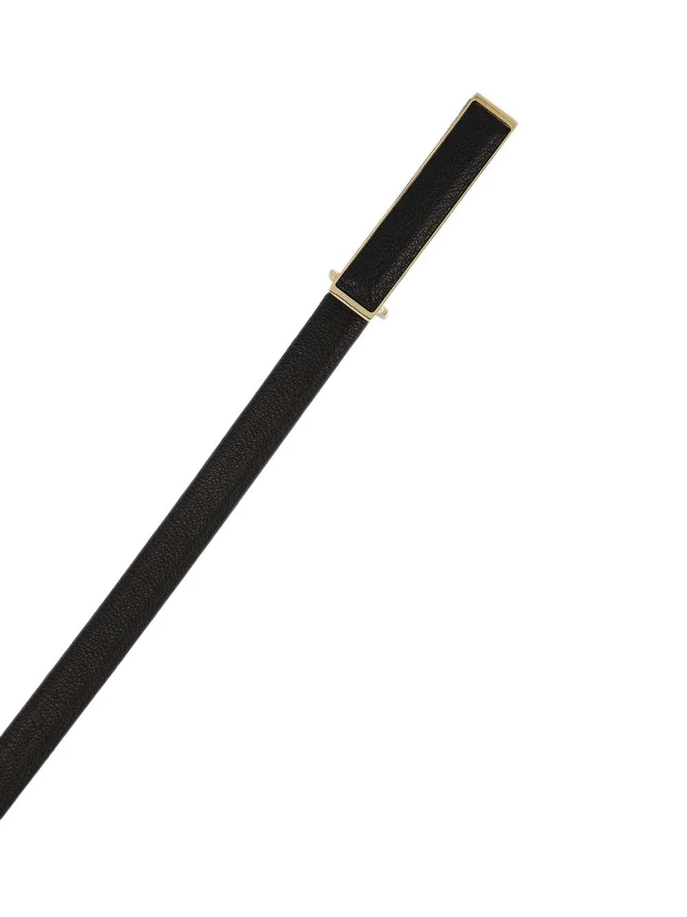 TOM FORD Leren riem met rechthoekige gesp Zwart