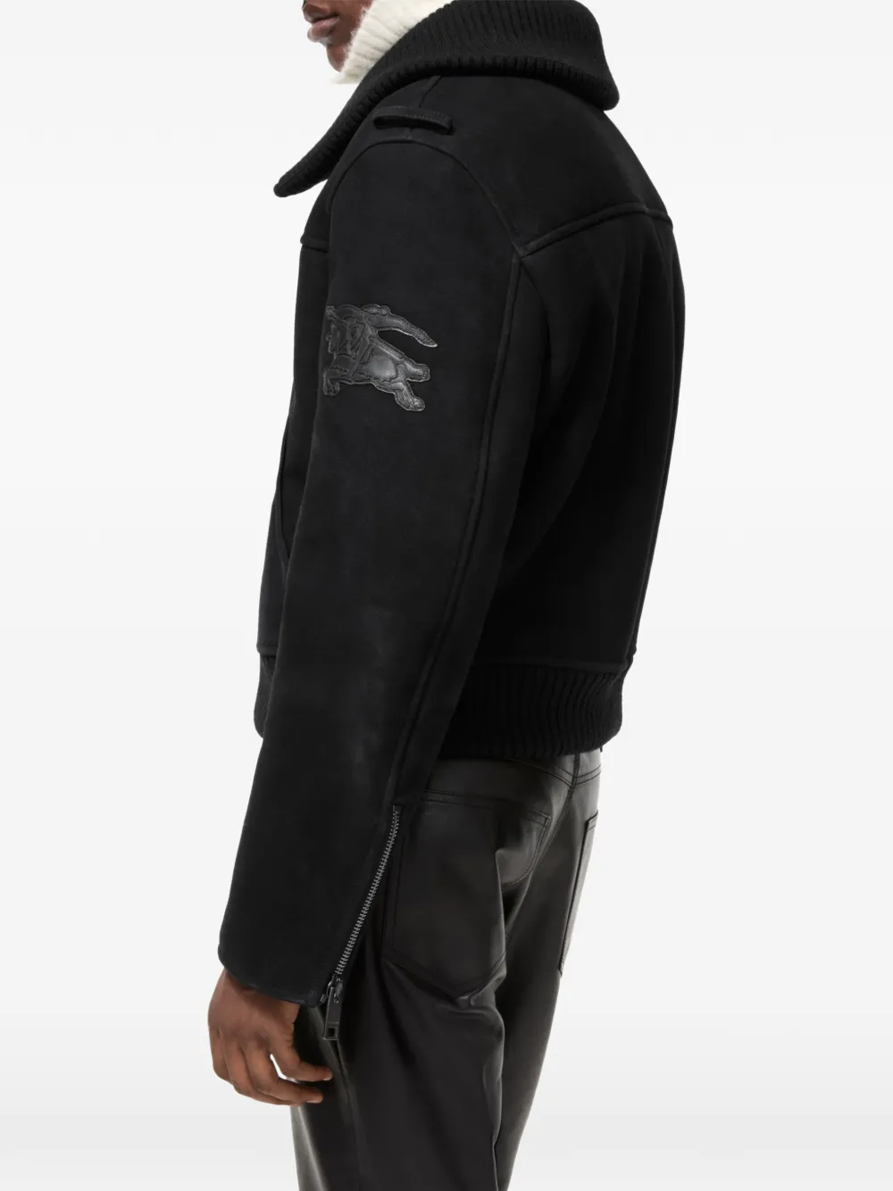Burberry Landport suède jack Zwart