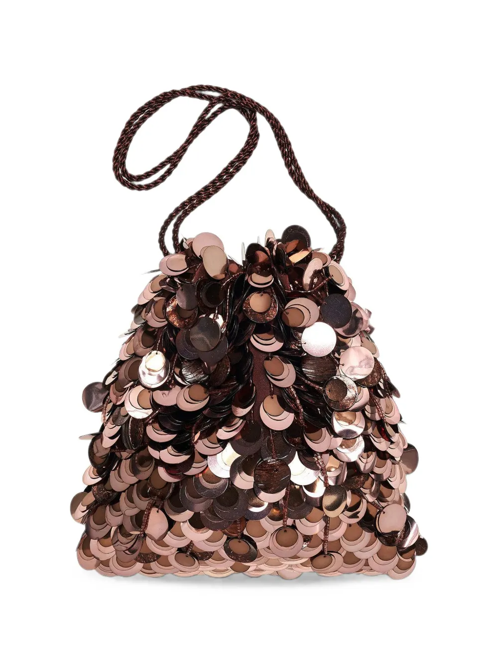 Lizzie Fortunato Gala sequin-embellished shoulder bag - Marrone