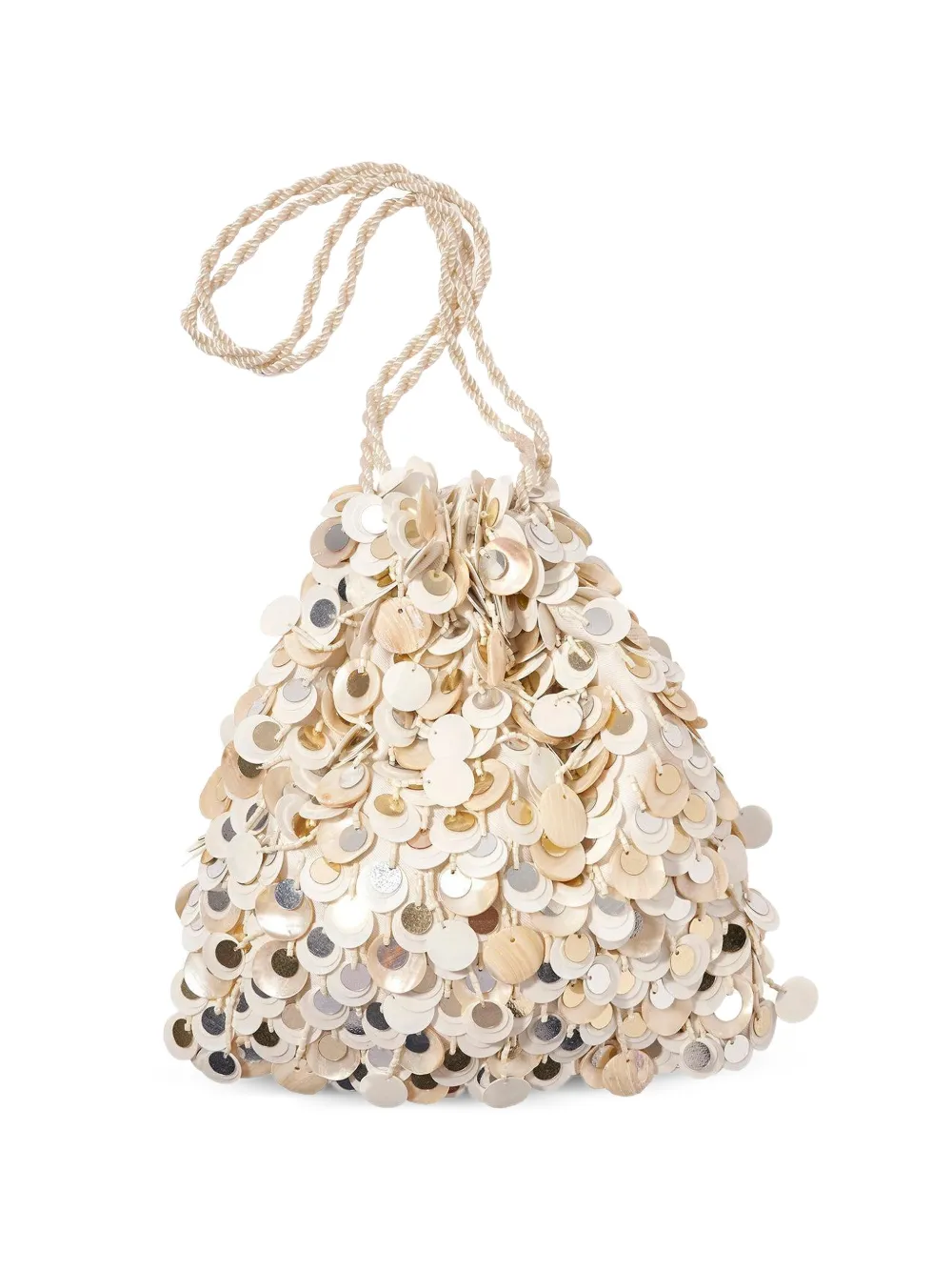 Lizzie Fortunato Gala sequin-embellished shoulder bag - Toni neutri