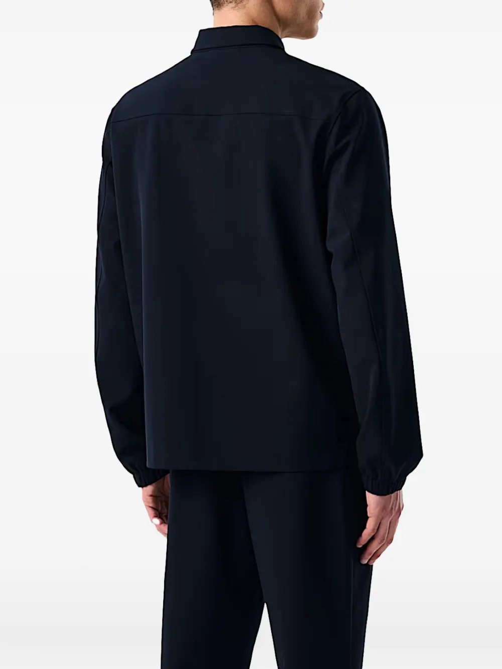 Alpha Tauri logo-print chest-pocket jacket Blauw