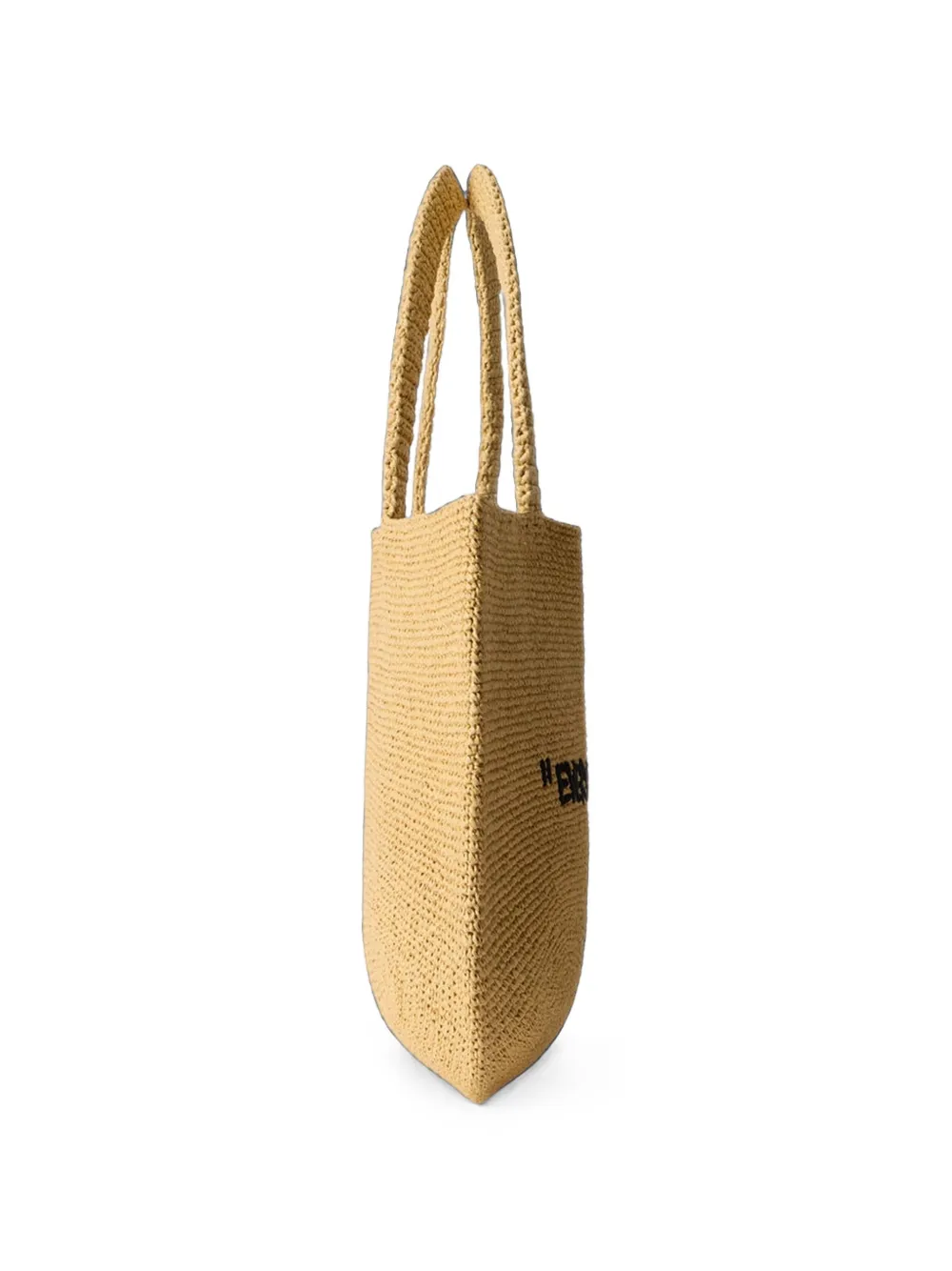 Off-White Jitney raffia shopper Beige