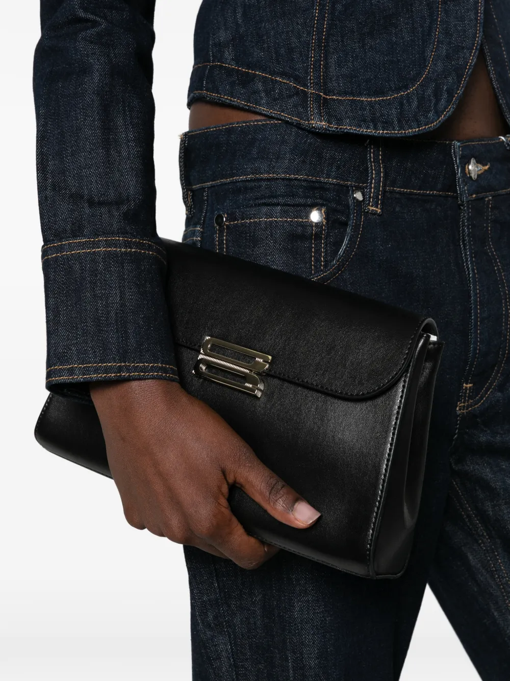 Victoria Beckham Dorian trapeze-schoudertas Zwart