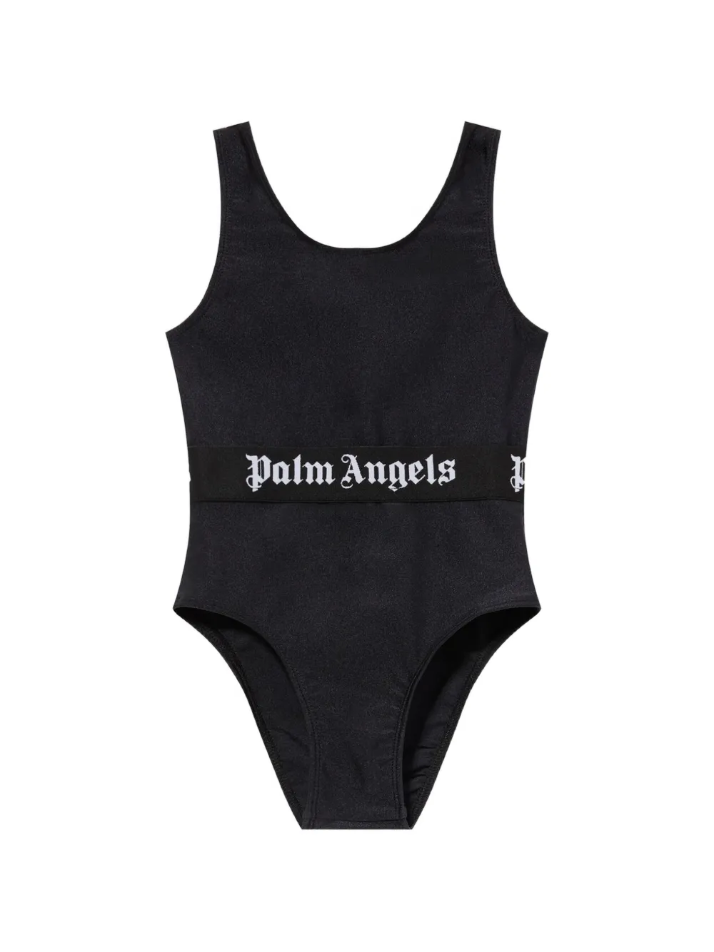 Palm Angels Kids logo-band swimsuit - Nero