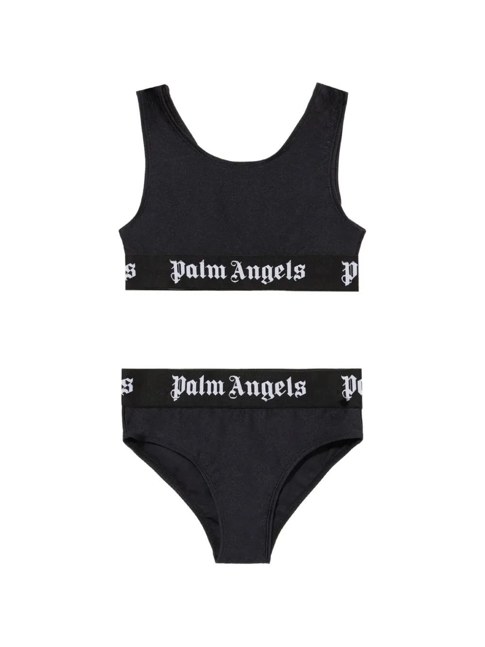Palm Angels Kids logo-band bikini - Nero