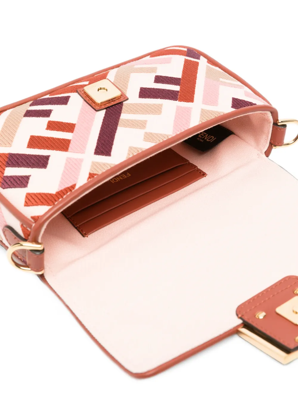 FENDI Baguette FF-logo shoulder bag Roze