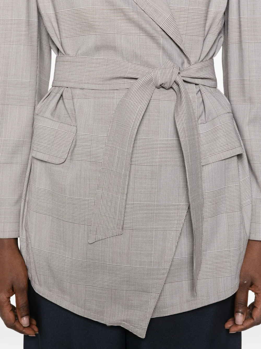 Max Mara Glen Plaid wool jacket Grijs