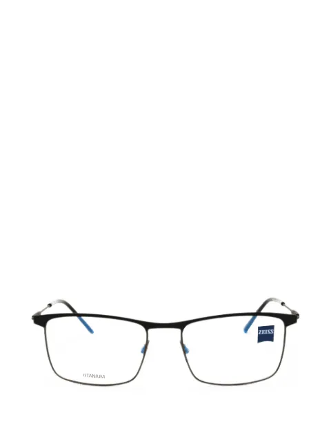 Zeiss rectangle-frame titanium glasses