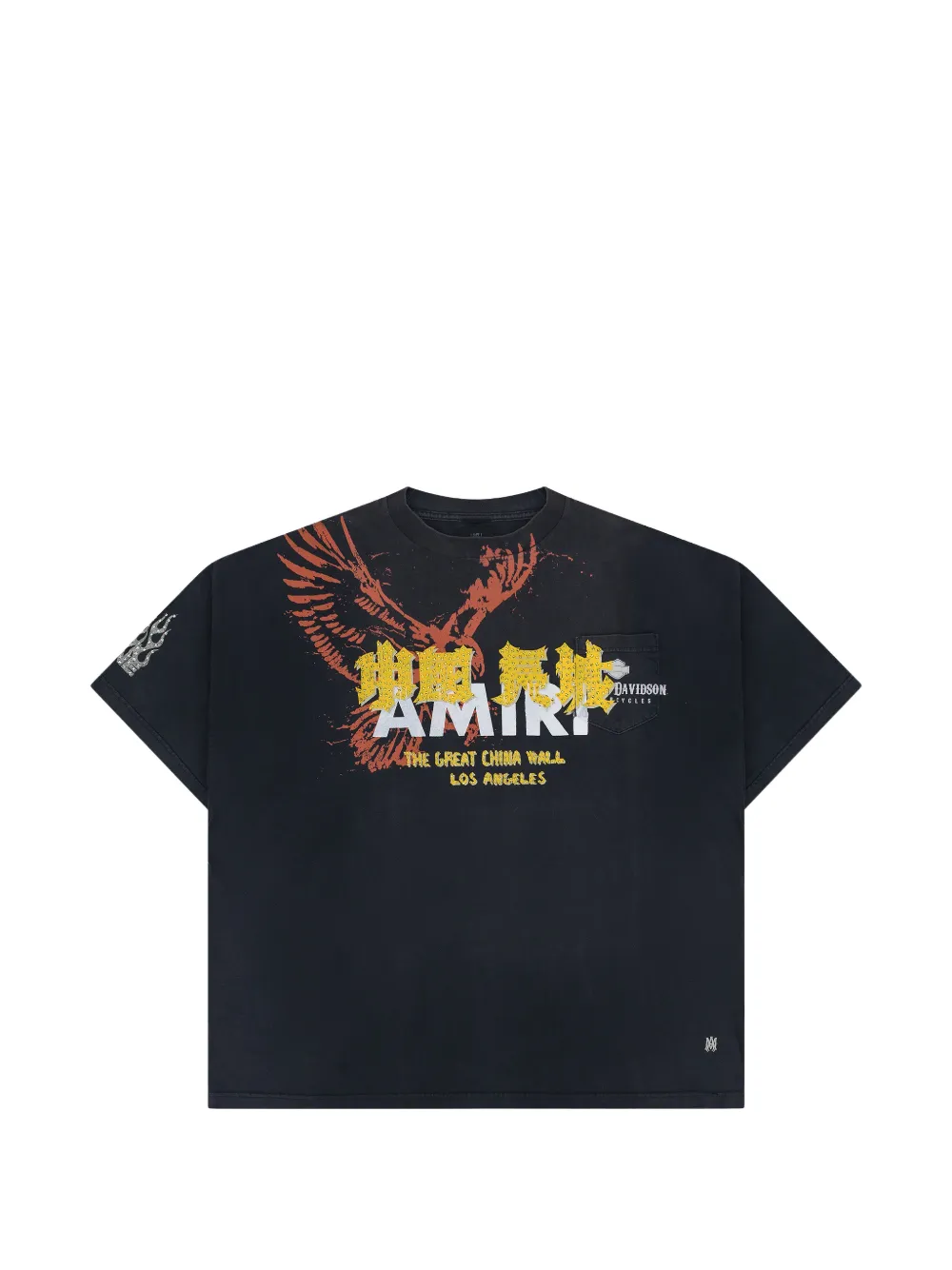AMIRI crystal-embellished graphic-print T-shirt · XXL