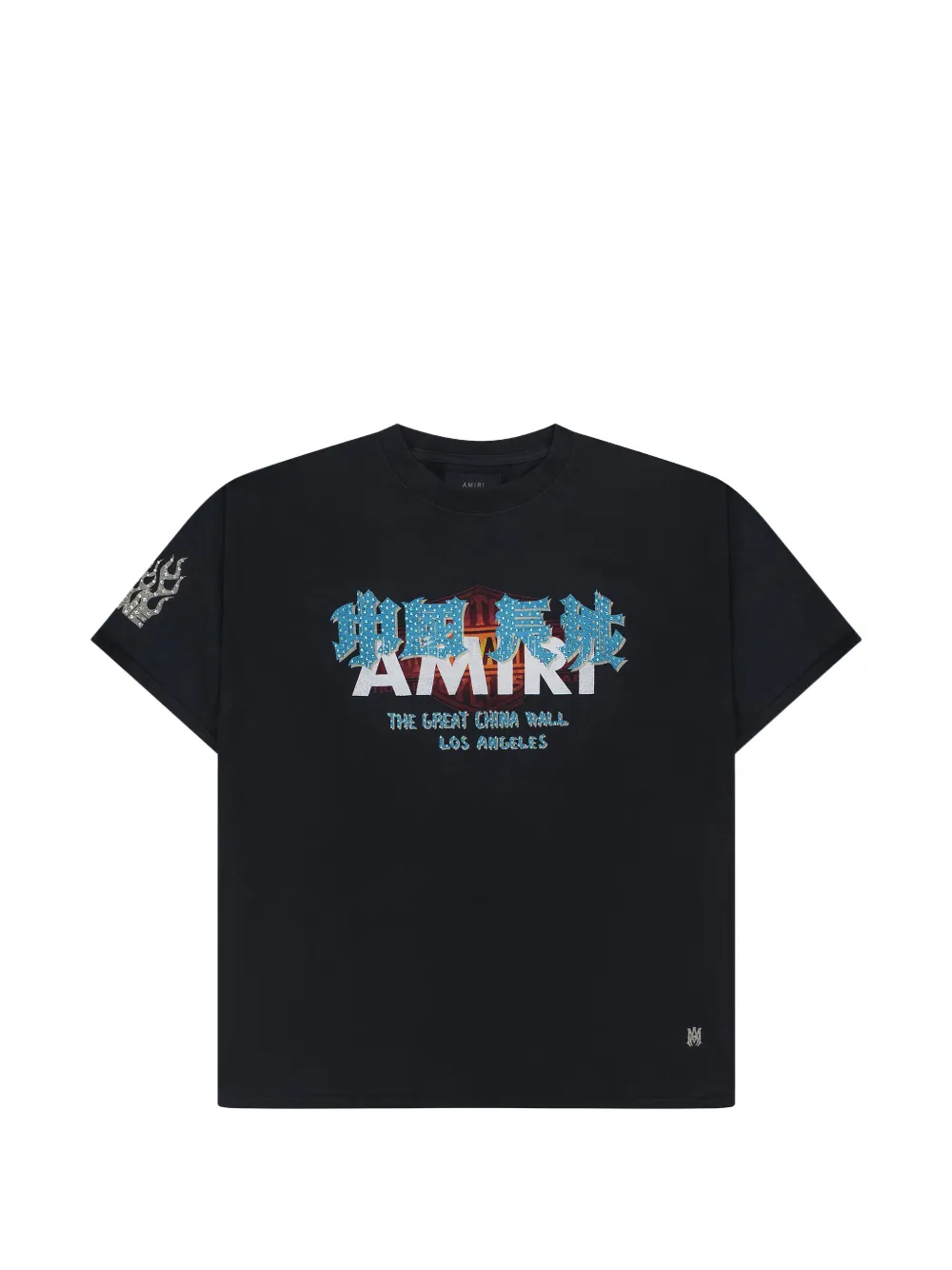 AMIRI crystal-embellished graphic-print T-shirt · XXL