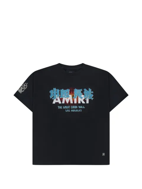 AMIRI crystal-embellished graphic-print T-shirt