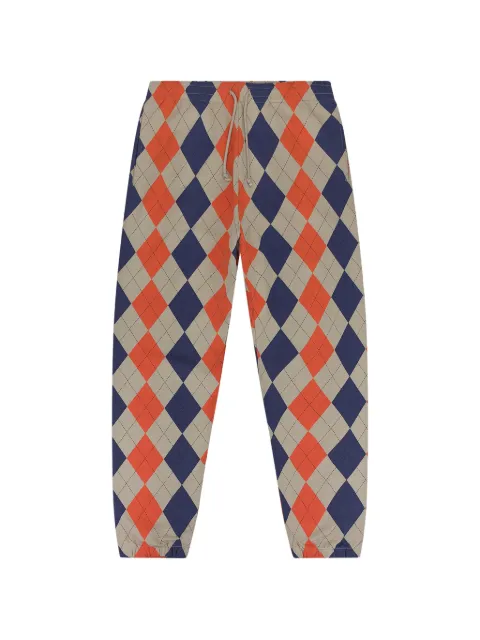 Denim Tears intarsia-knit argyle track pants