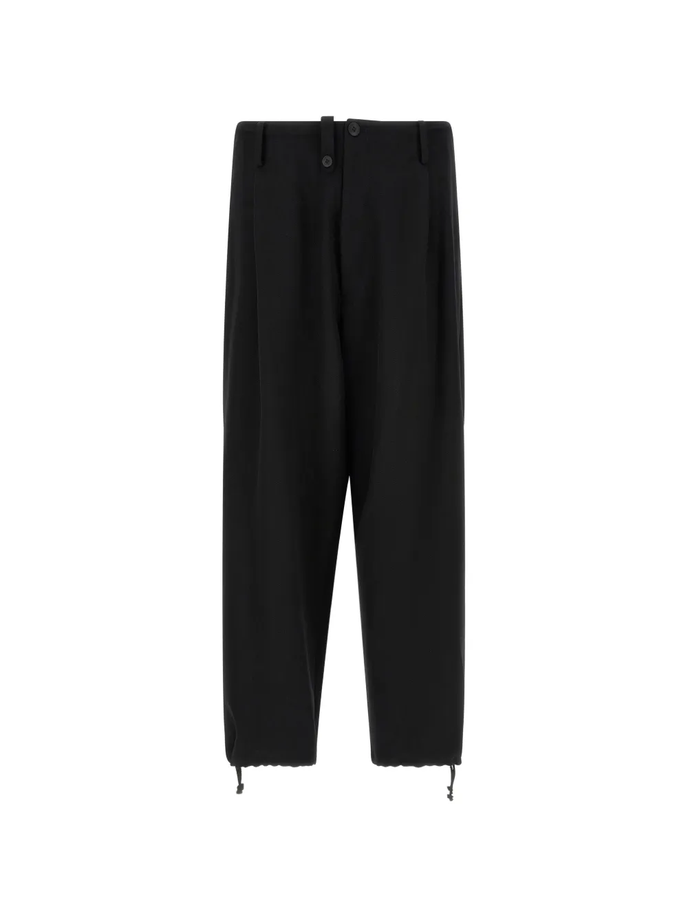 Yohji Yamamoto New Standard Wallet asymmetric-closure trousers - Nero