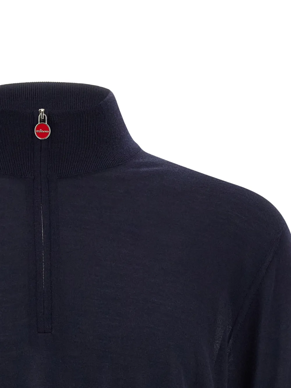 Kiton half-zip sweater Blauw