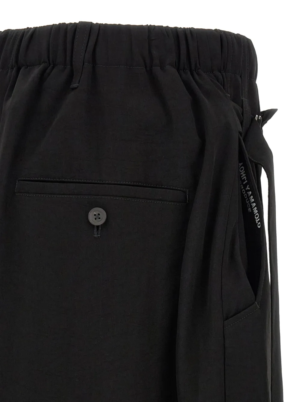 Yohji Yamamoto Ta Tuxedo wikkelbroek Zwart