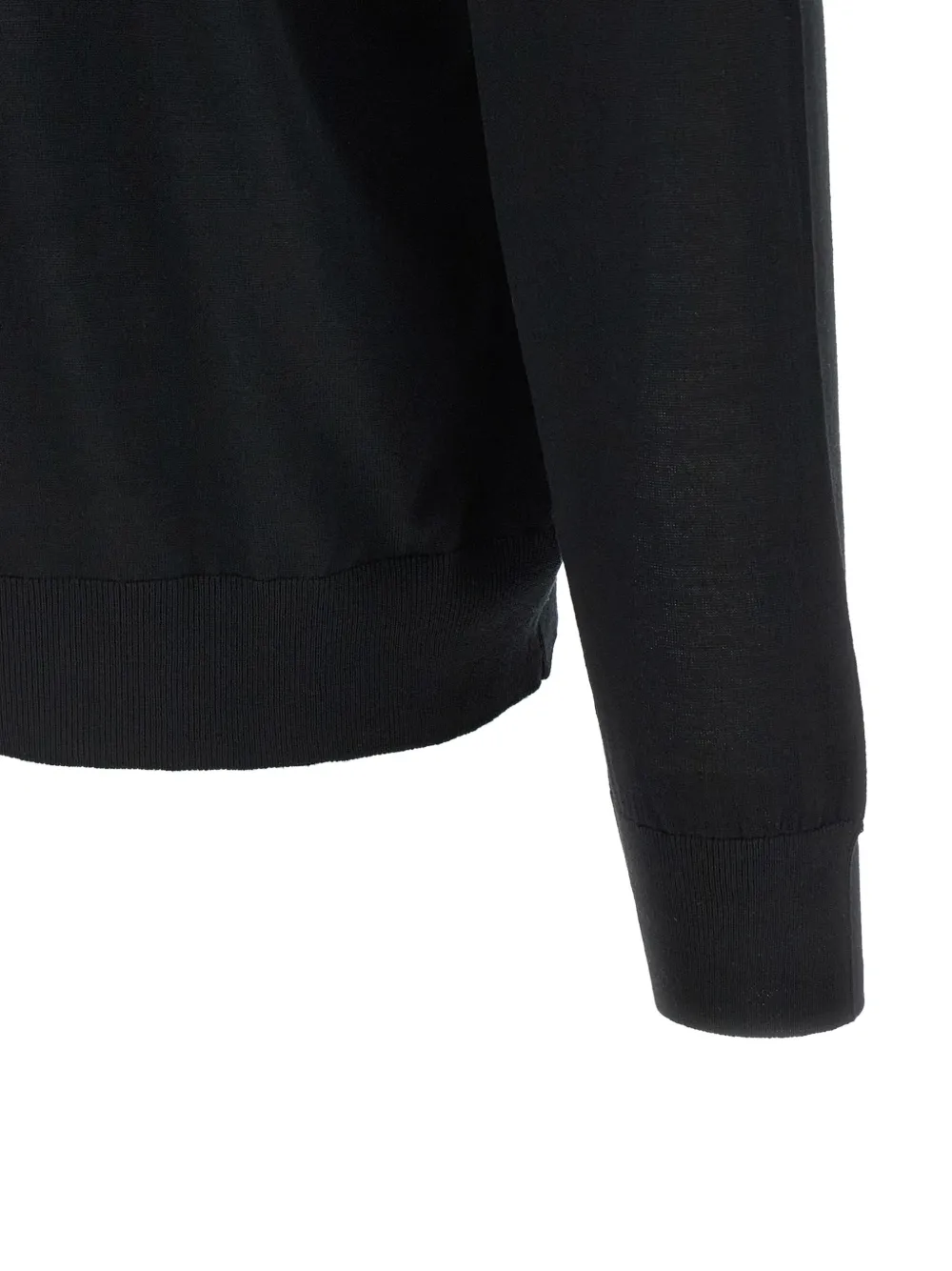 Kiton Trui met halve rits Zwart