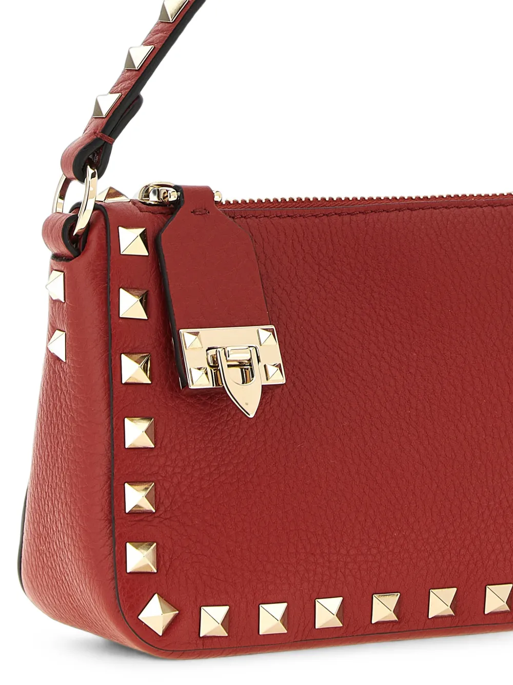 Valentino Garavani Kleine Rockstud kalfsleren crossbodytas Rood