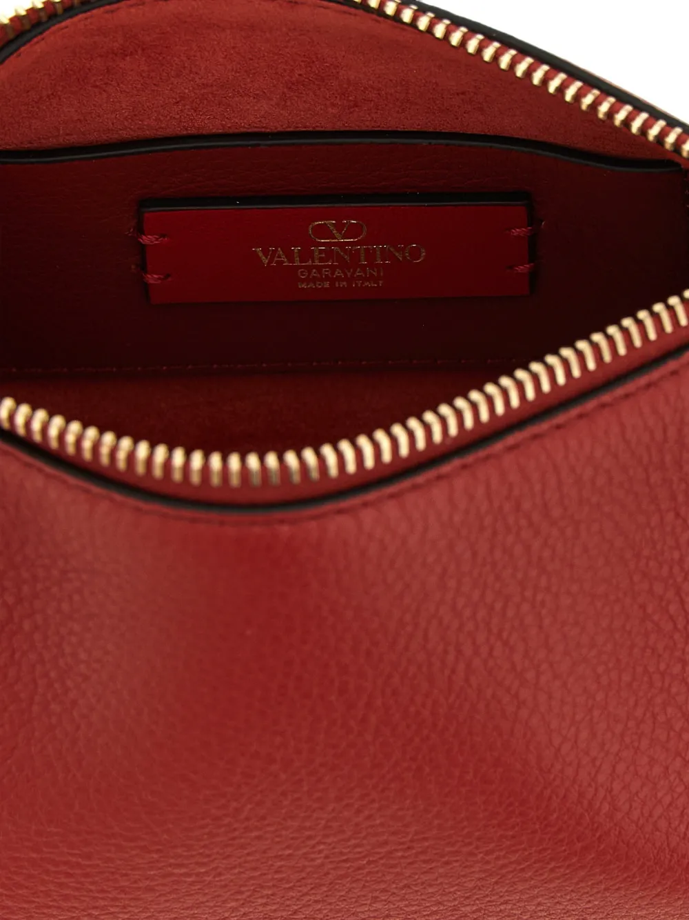 Valentino Garavani Kleine Rockstud kalfsleren crossbodytas Rood