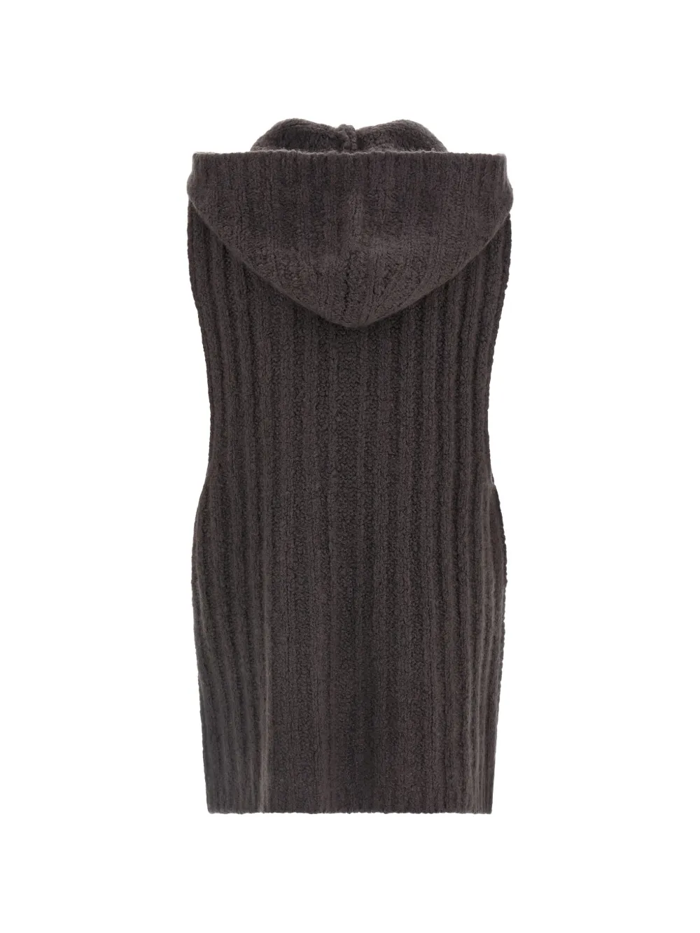 Rick Owens Ribgebreide tanktop met capuchon Grijs