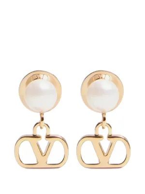 Saint Laurent YSL クリスタル ピアス | ゴールドトーン | FARFETCH JP
