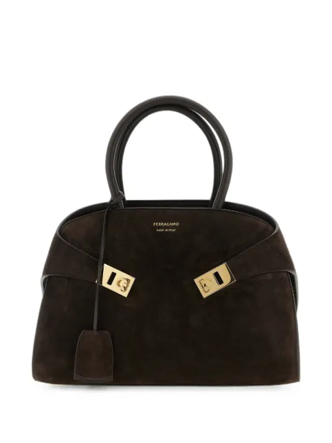 Ferragamo small Hug suede tote bag