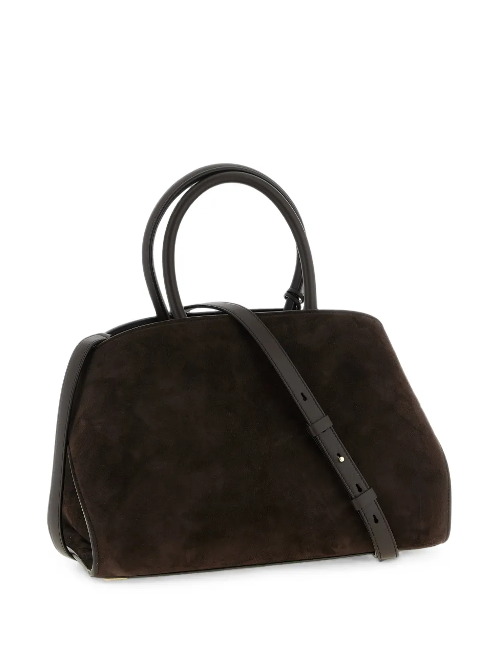 Ferragamo Kleine Hug suède shopper Bruin