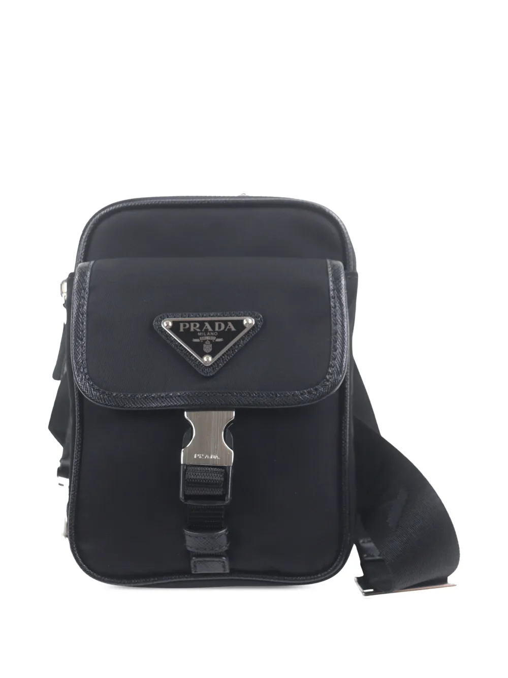 Prada Pre-Owned 2013-2026 Re Nylon and Saffiano Smartphone Case satchel - Nero
