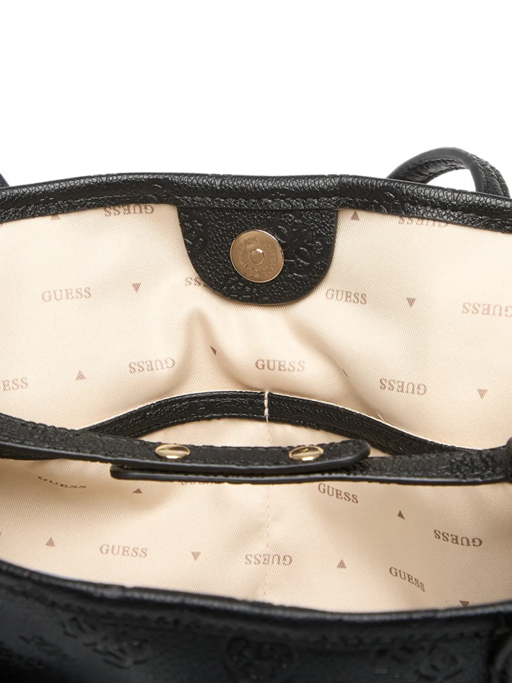 GUESS USA Shopper met logo-reliëf Zwart