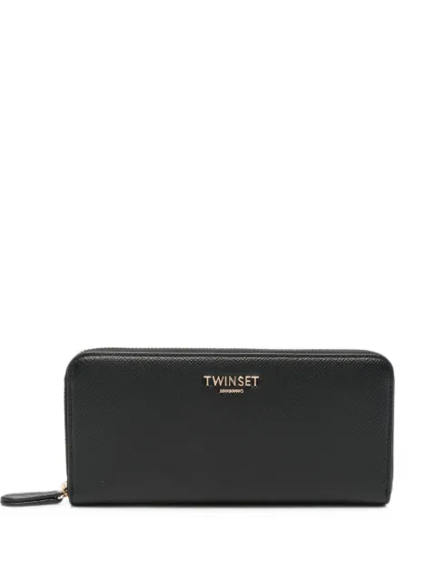TWINSET logo-plaque zip-around wallet