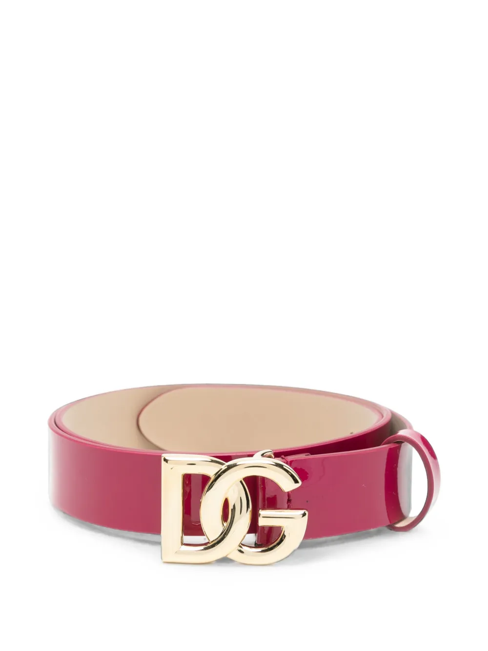 Dolce & Gabbana Kids DG logo-plaque belt - Rosa
