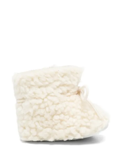 Tartine Et Chocolat shearling-effect wool crib shoes
