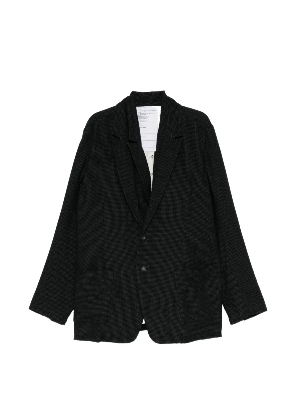 Nude:Masahiko Maruyama houndstooth-pattern layered blazer - Grey