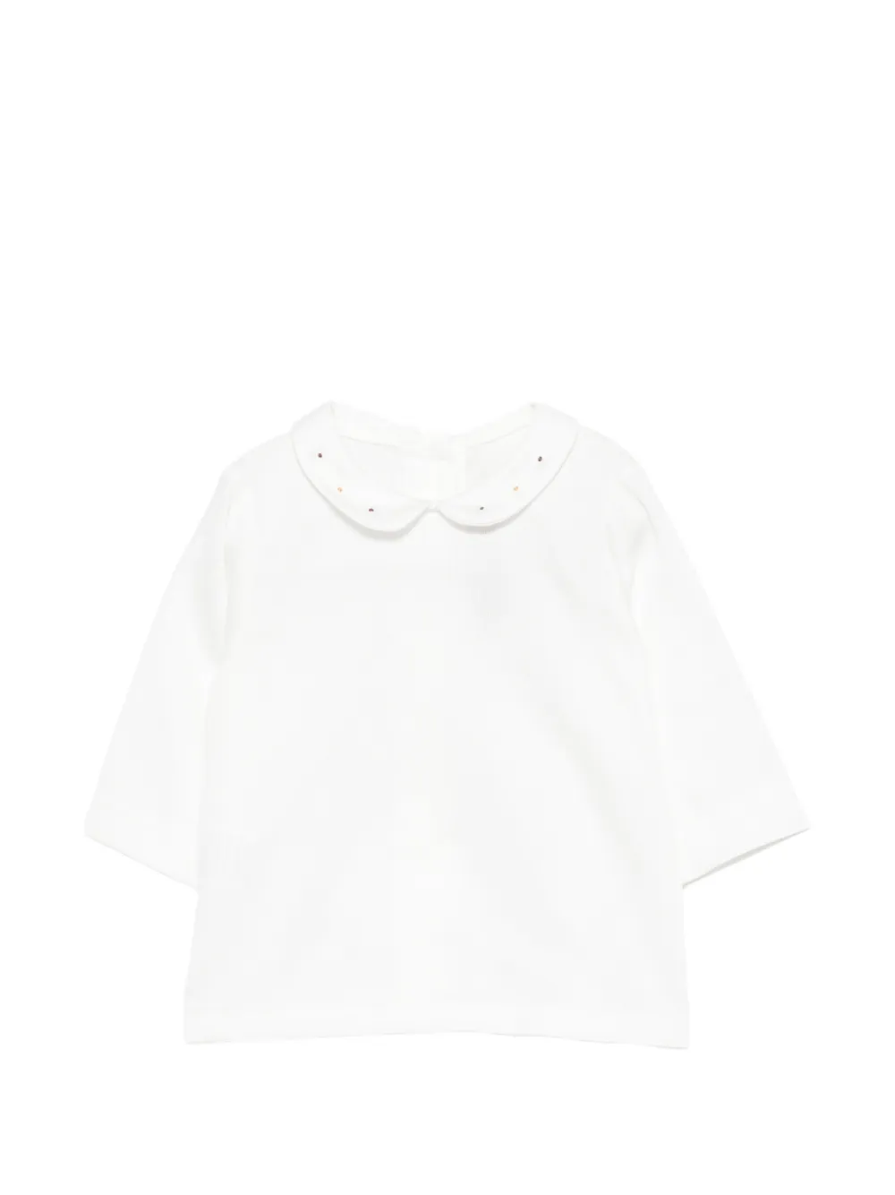 La Stupenderia Peter Pan-collar dungarees set Geel