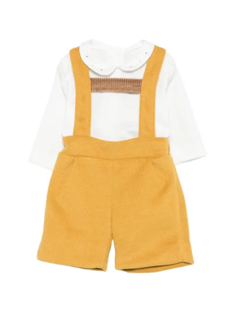 La Stupenderia Peter Pan-collar dungarees set