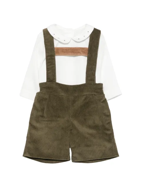 La Stupenderia embroidered T-shirt dungarees set