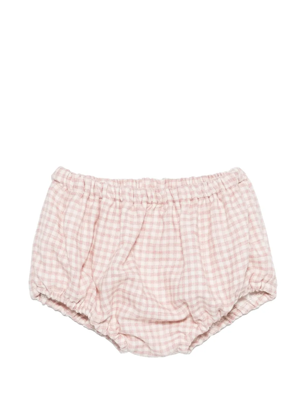La Stupenderia gingham-pattern scalloped-collar dress Roze
