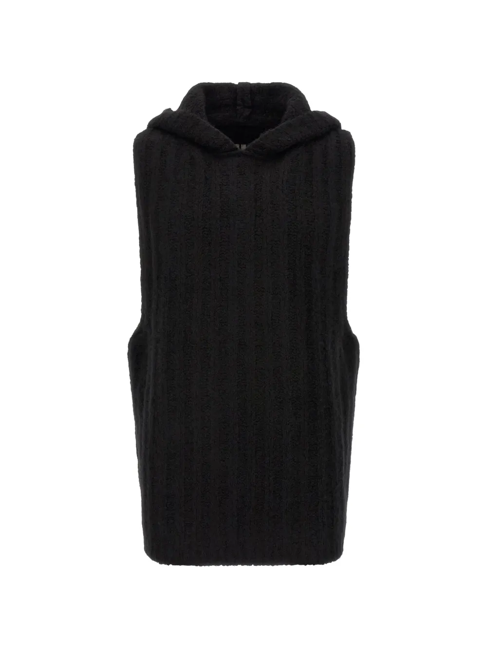 Rick Owens ribbed hooded tank top - Nero