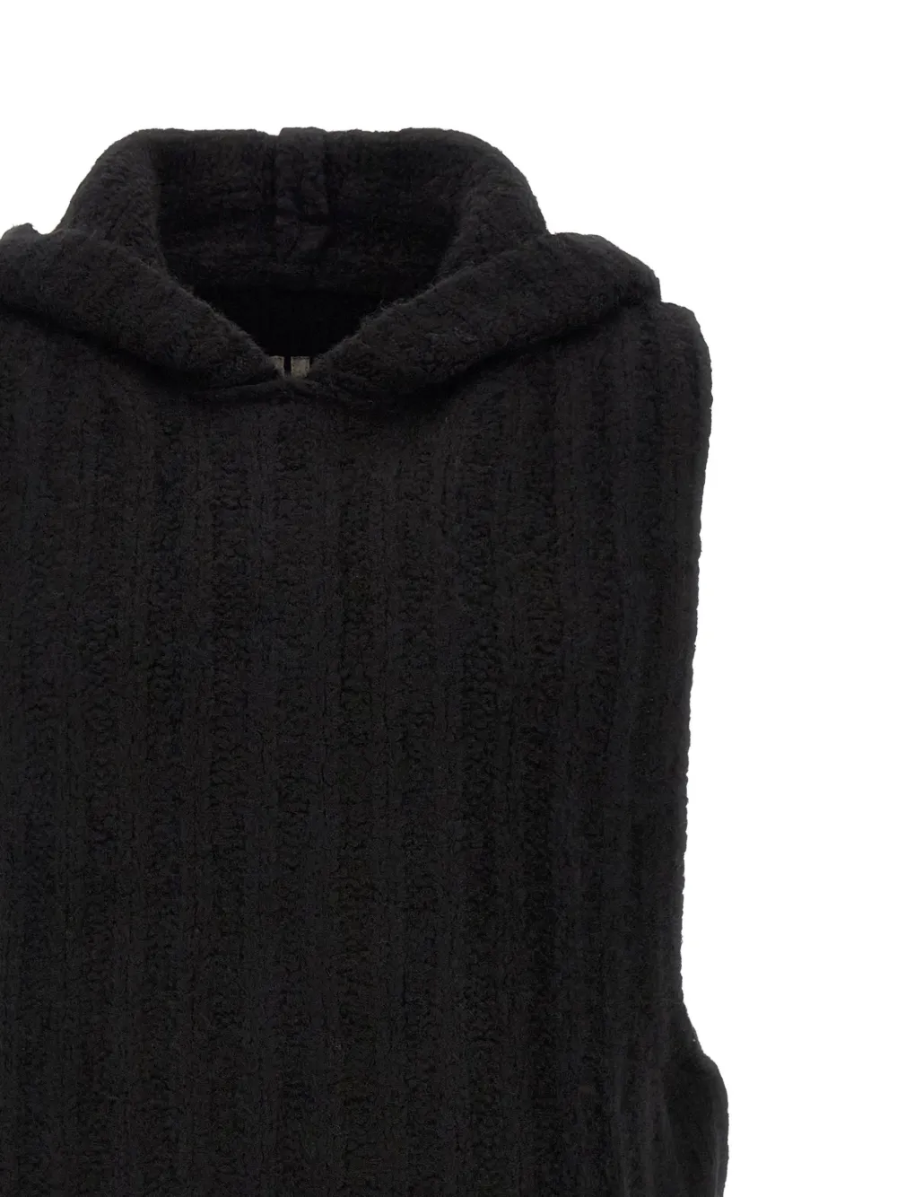 Rick Owens Geribbelde tanktop met capuchon Zwart
