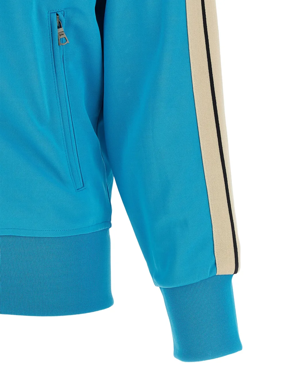 Palm Angels Track stripe-detail zip-up sweatshirt Blauw