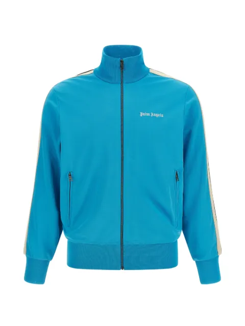 Palm Angels Track stripe-detail zip-up sweatshirt