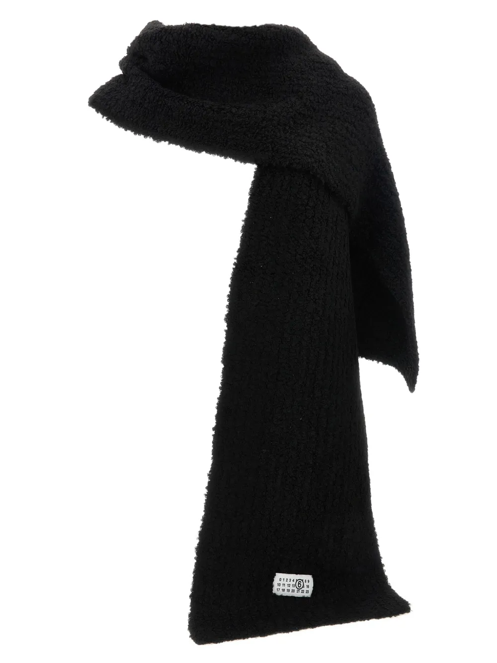 MM6 Maison Margiela numeric-signature scarf Zwart