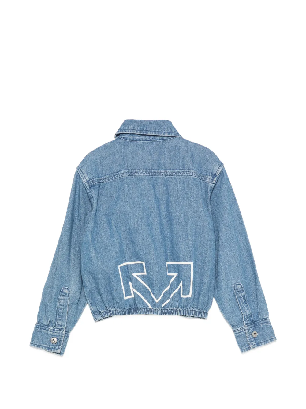 Off-White Kids Arrows logo denim shirt Blauw