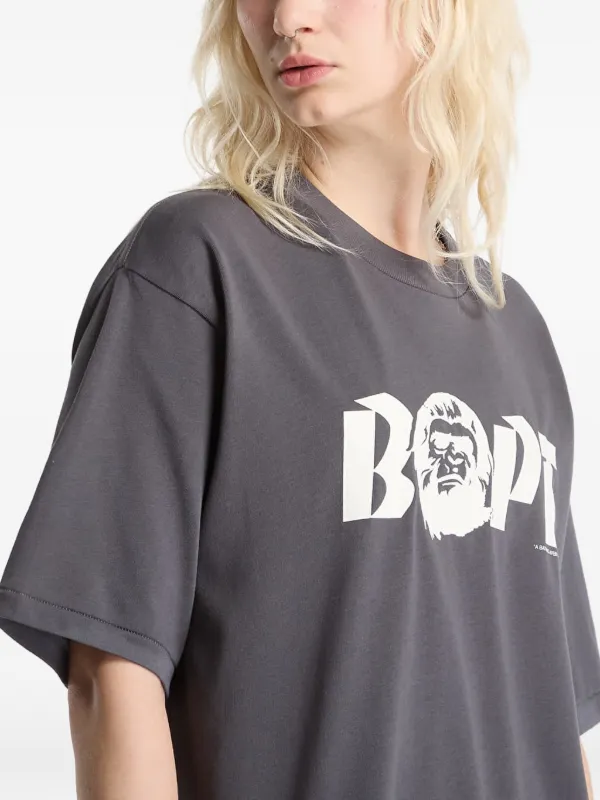 A BATHING APE® logo-print relaxed-fit T-shirt | グレー | FARFETCH JP