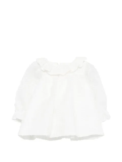 La Stupenderia lace-overlay ruffled dress