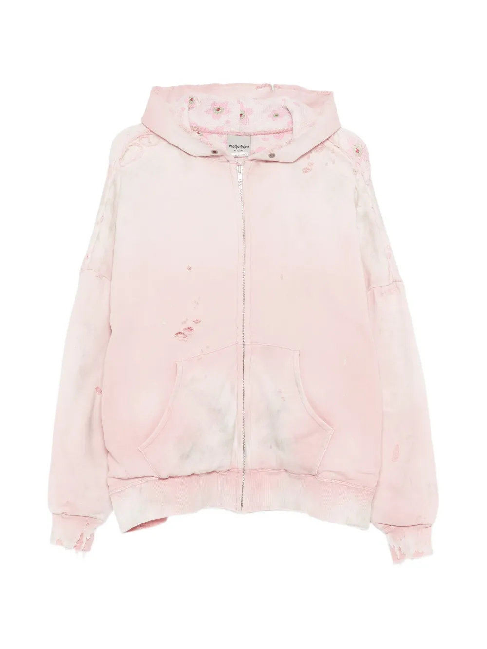 MONONOKE MADE double-face zip hoodie - Rosa