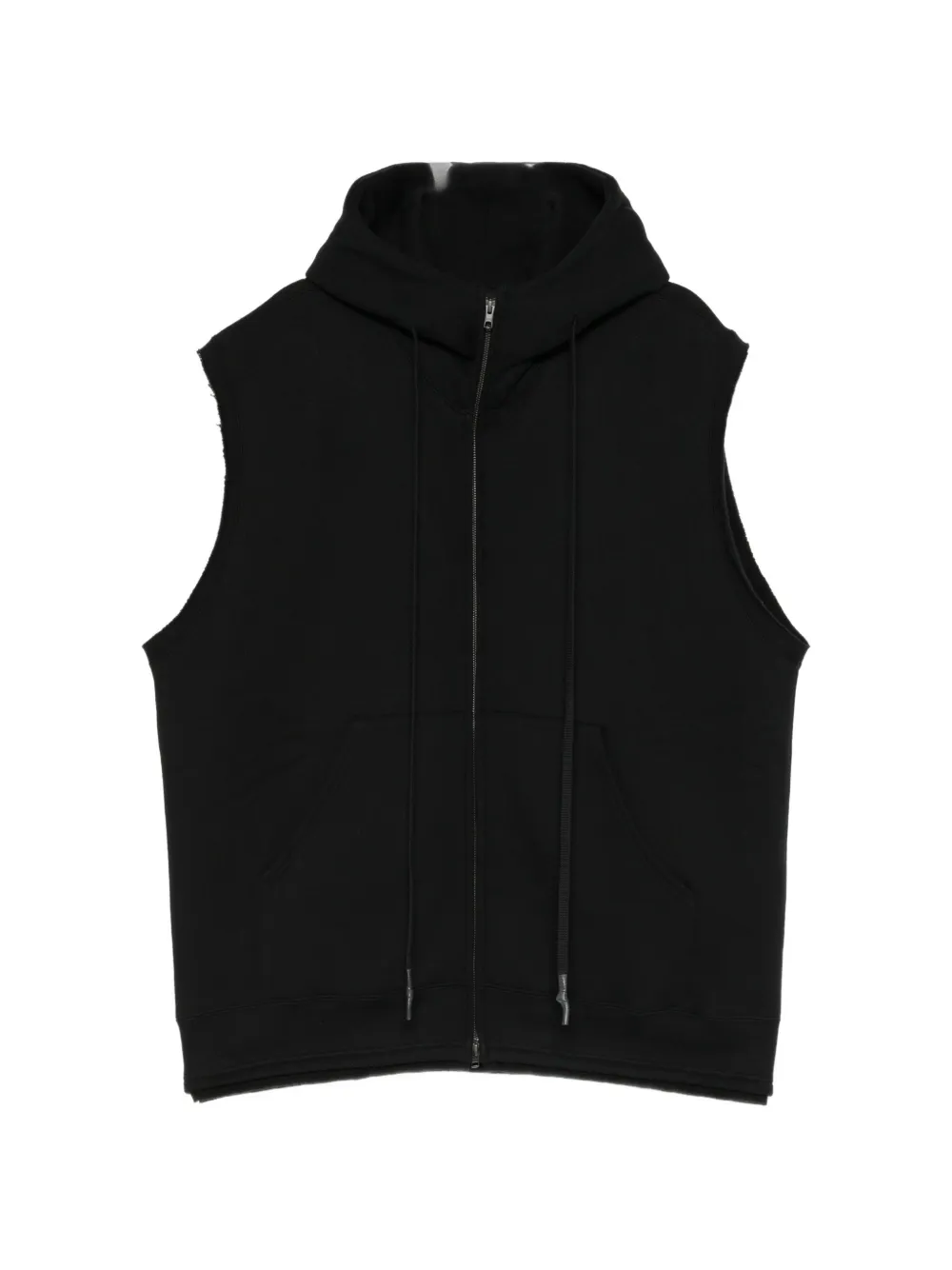Nude:Masahiko Maruyama sleeveless zip-up hoodie - Black