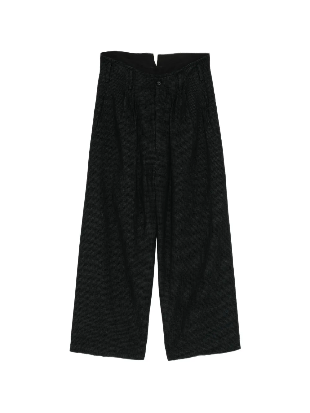 Nude:Masahiko Maruyama houndstooth-pattern pleated trousers
